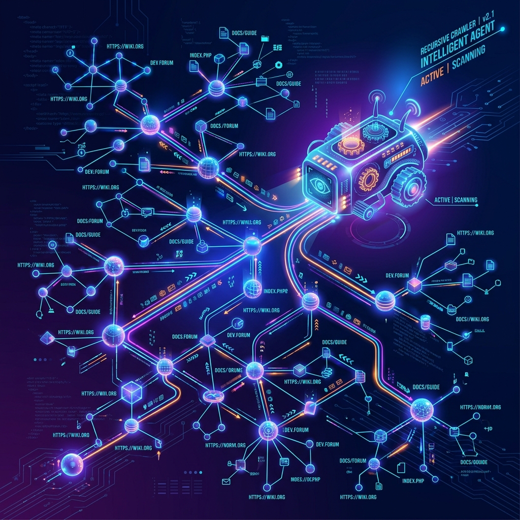 Intelligent Crawler Network Graphic